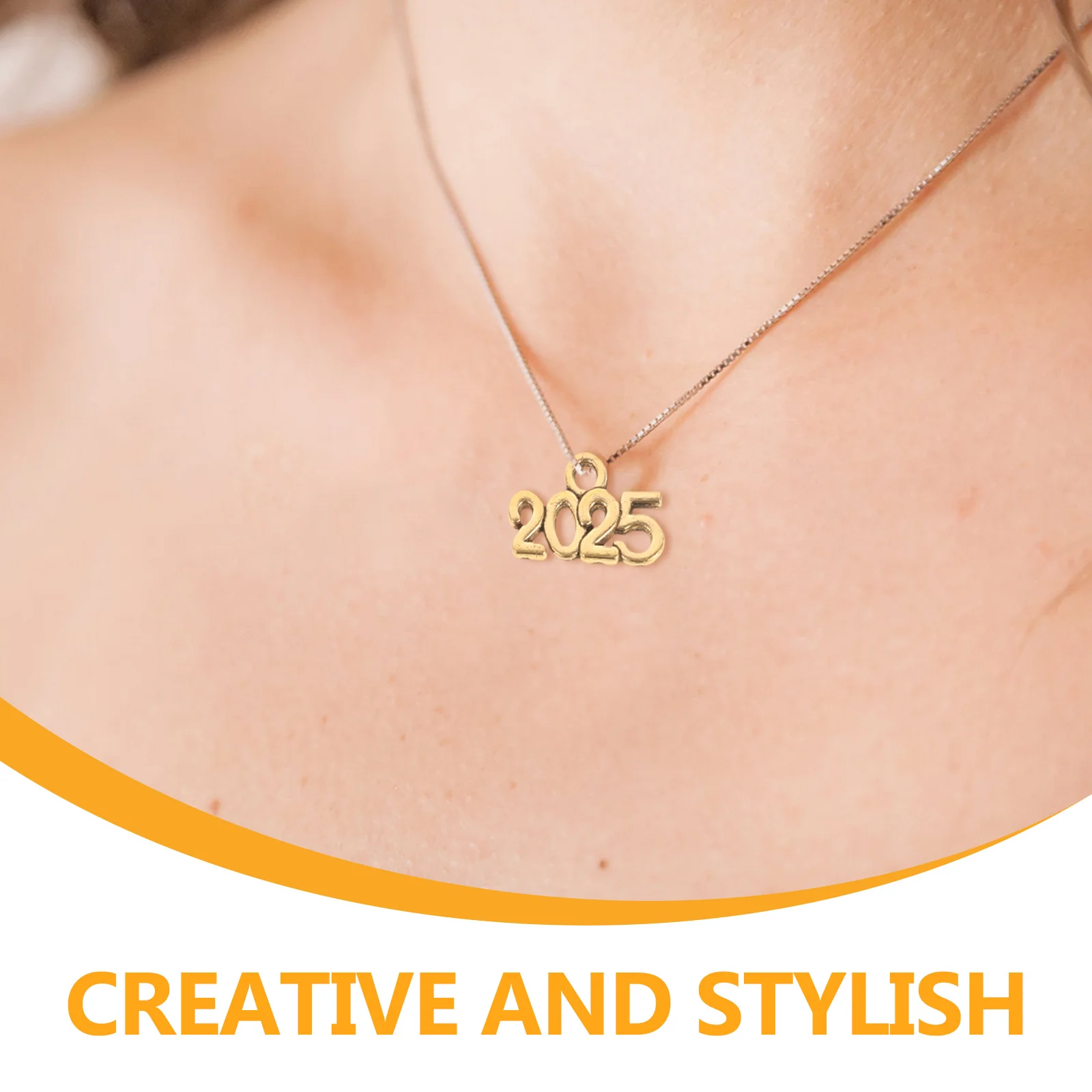 

100Pcs 2025 Charms Zinc Alloy Number Pendants DIY Jewelry Supplies for Necklace Bracelet Earrings Craft Projects