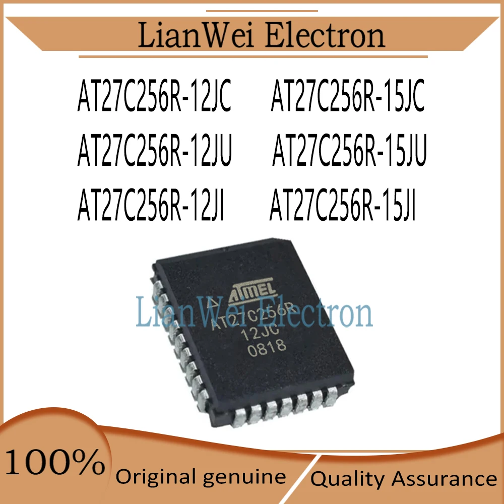 AT27C256R AT27C256 AT27C256R-12JC AT27C256R-15JC AT27C256R-12JU AT27C256R-15JU AT27C256R-12JI AT27C256R-15JI IC Chipset PLCC-32