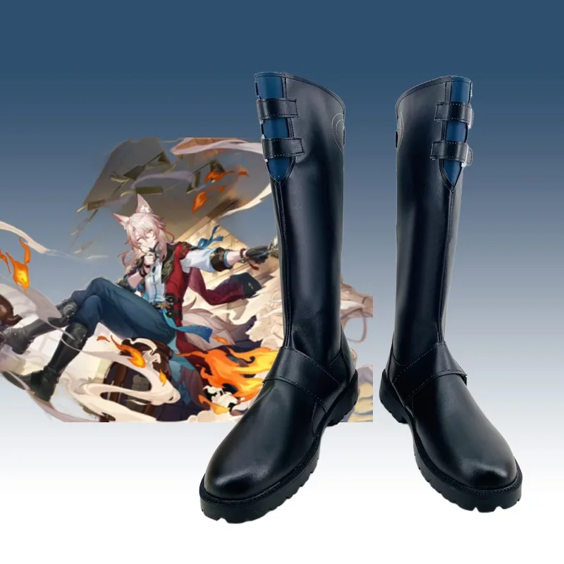 Game Honkai Star Rail Latest 	Jiaoqiu Cosplay Shoes Boot Halloween Party Carniavl Role Play Adult Women Men Custom Made