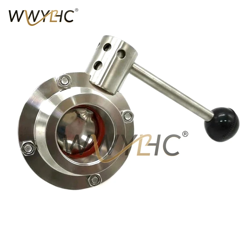 304 Stainless Steel KF16/KF25/KF40/KF50 Vacuum Manual Butterfly Valve, Flow Cut‑off Controller