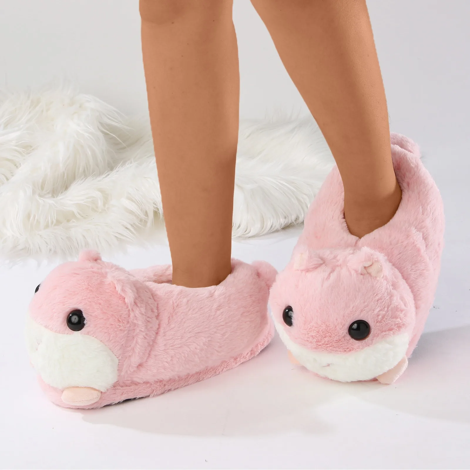 Women Shoes Soft Sole Warm Household Cotton Mop Hamster Plush Fashion Bag And Cotton Mop Disposable Pedicure Slippers For Women