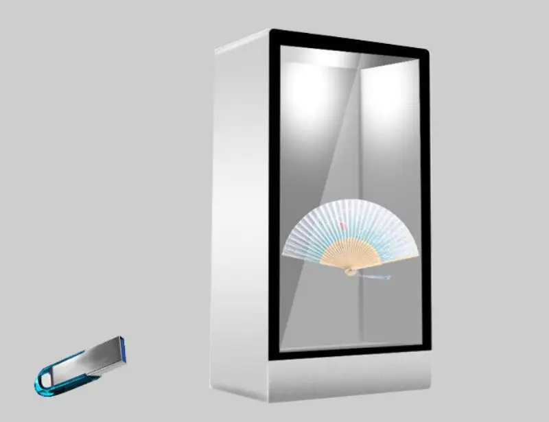 75-Inch Transparent Cabinet, 3D Touch Display Cabinet, Holographic Transparent LCD Display Cabinet