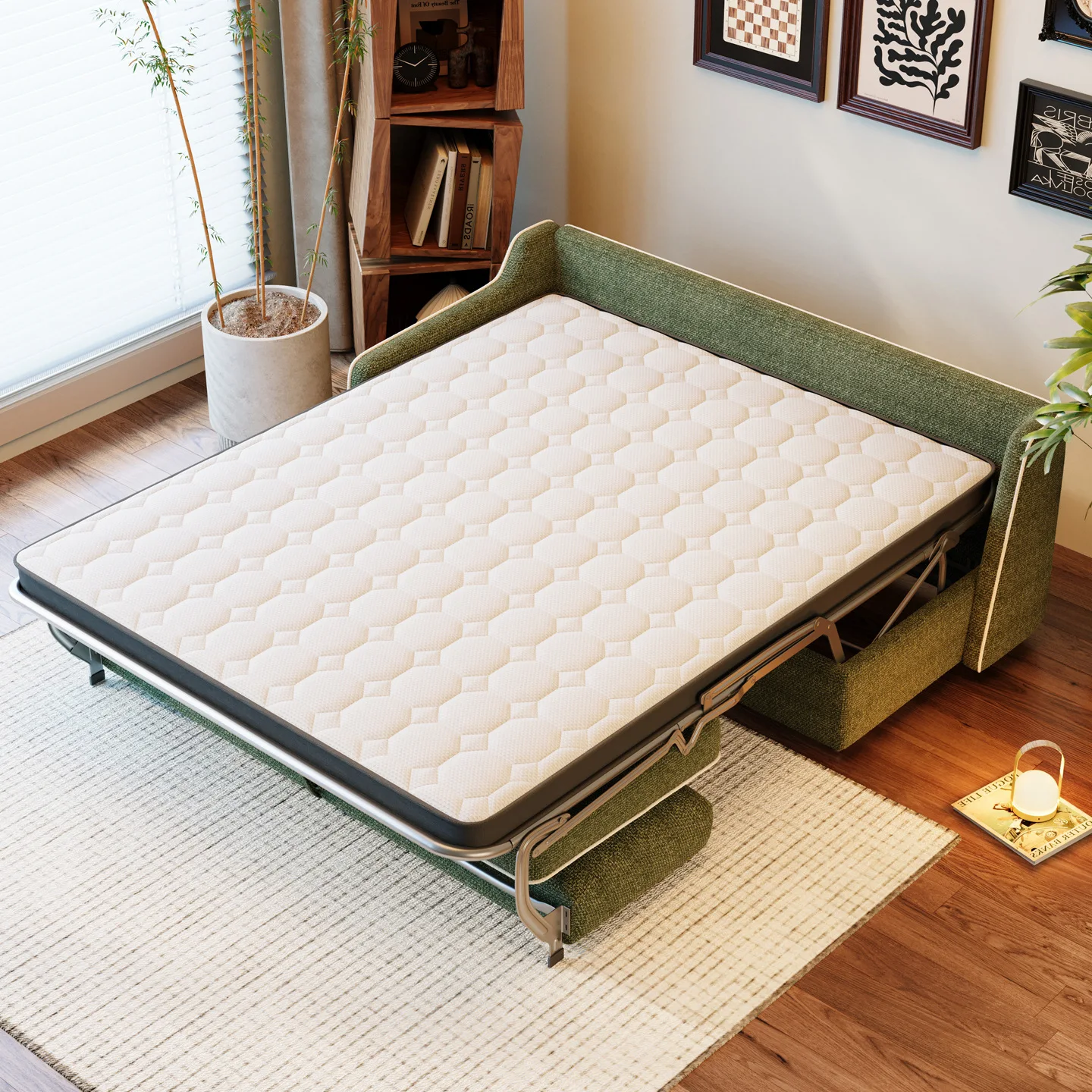 LH Flip Foldable Sofa Bed Dual-Use Integrated Living Room Bedroom Multifunctional Sofa Bed