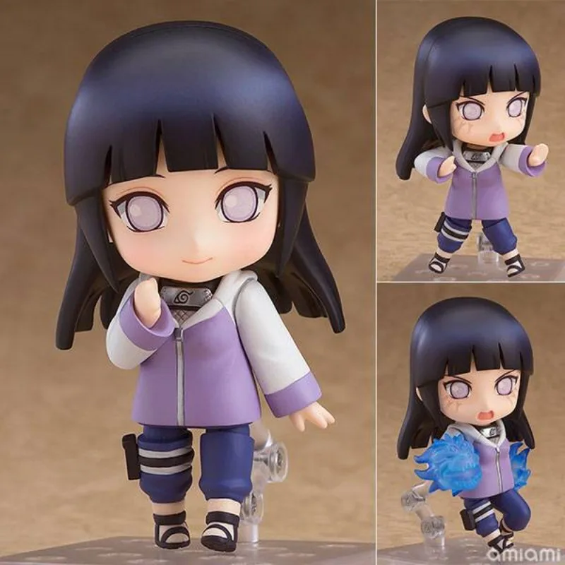 

10cm Naruto Shippuden #879 Hinata Hyuga - Q-Version Replaceable Face Doll, PVC Material, Anime Collectible Figurine anime figure