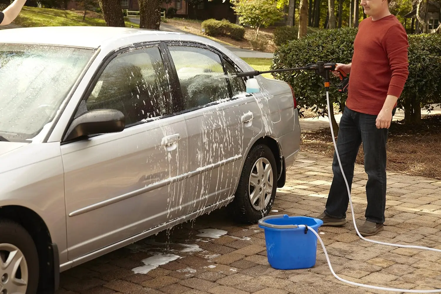 WORX WA4036 Hydroshot Plastic Soap Bottle Accessory, Black & White