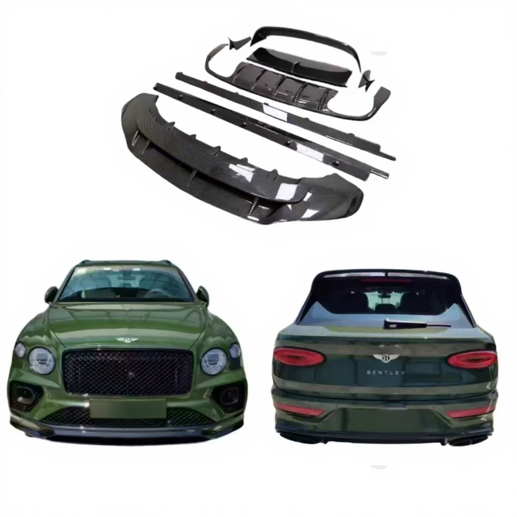 

High Quality Body Kit for Bentley Bentayga Upgrade Speed Style Auto Part Front Lip Side Skirt Diffuser Top Wing Carbon Fiber