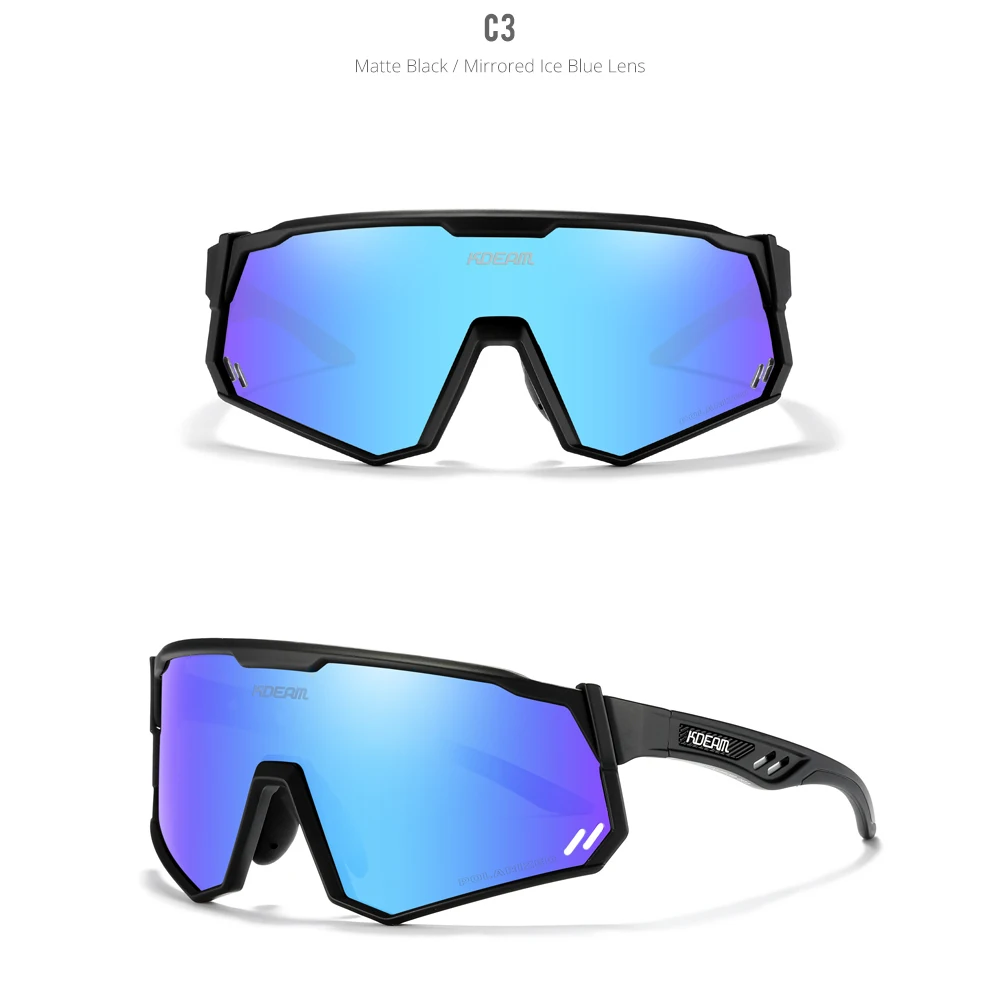 Kdeam High-End-Sports onnen brille polarisierte Herren-Fahrrad brille abnehmbarer Tr90-Rahmen und Nasen pads leicht auszu tauschen – Detail 21