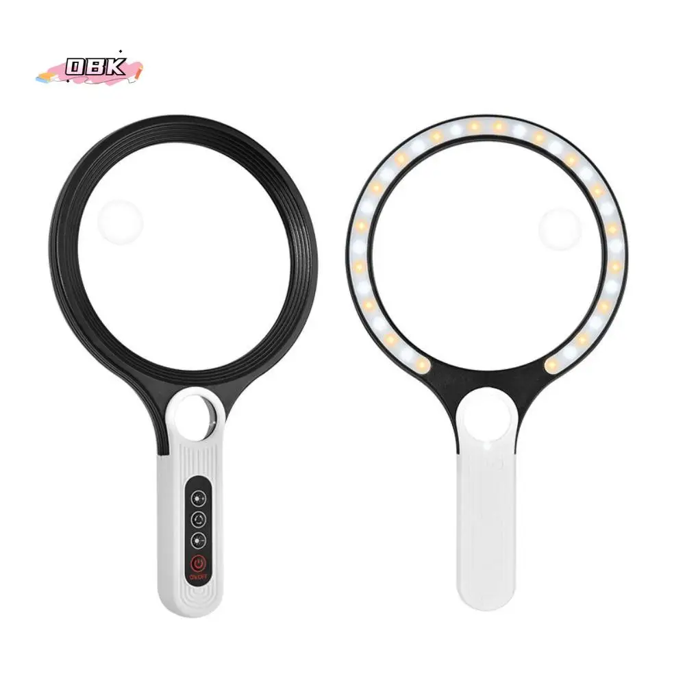 

Extra Large 5x Magnifying Glass 5X 10X 20X 135mm Loupe Lens Handheld Magnifying Glass HD Illuminated Reading Magnifier Seniors