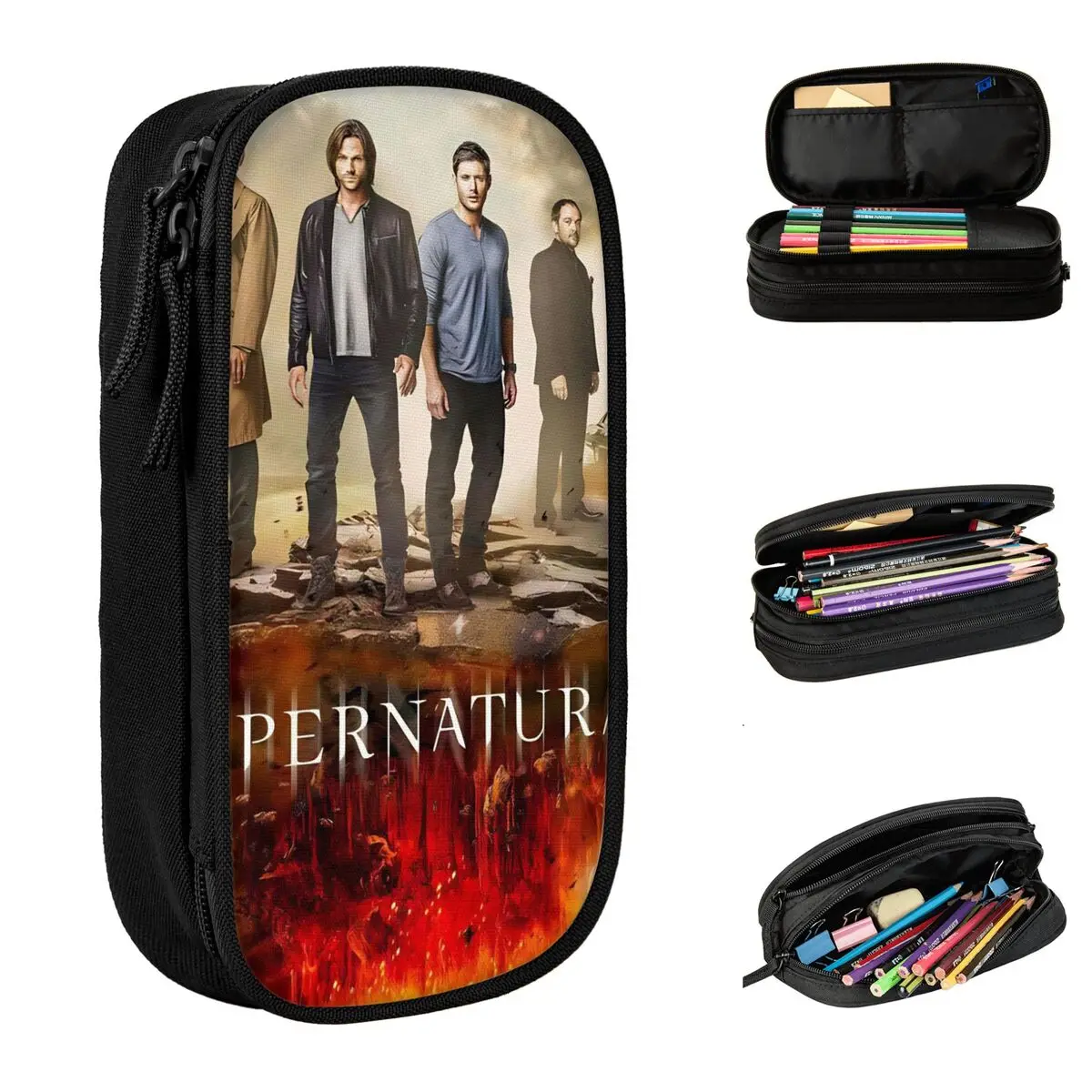 

Сверхъестественное ТВ пенал двухслойный пенал студенческие эстетические большие школьные пеналы принадлежности
