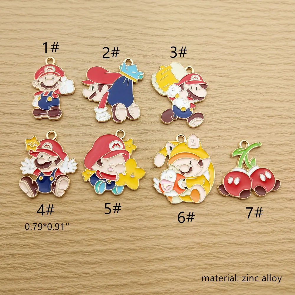 10pcs Cartoon Charm for Jewelry Making Necklace Earring Bracelet Pendant Diy Accessories Craft Supplies Alloy Metal Gold Plated