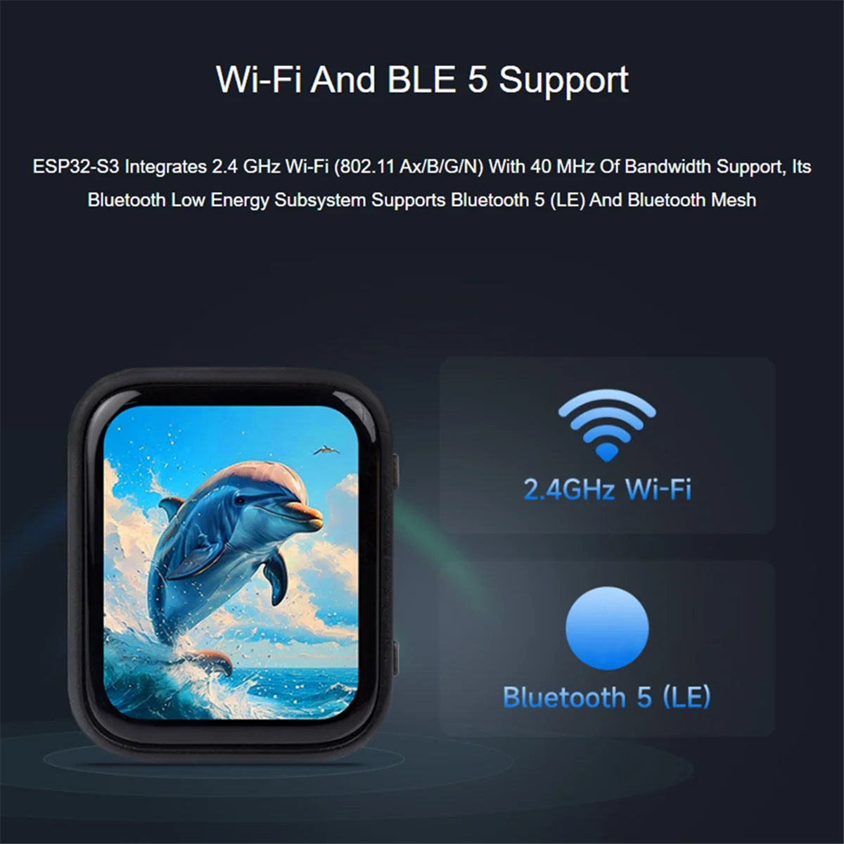 AA87C ESP32 S3 Papan Pengembangan Layar AMOLED 1.8 Inci Layar Sentuh QMI8658/MIC/Audio LVGL AI Jam Tangan Suara Yang Dapat Diprogram