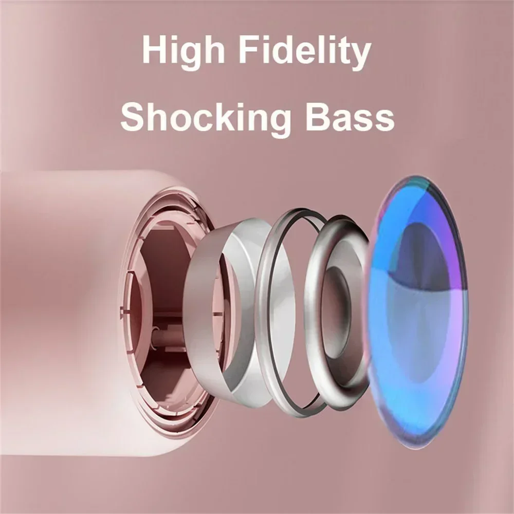 Pink Speaker Bluetooth 10W Bluetooth Speaker Box Outdoor Sound Box Bass Sound Support TF Card FM Ra Powerful Portable Waterproof