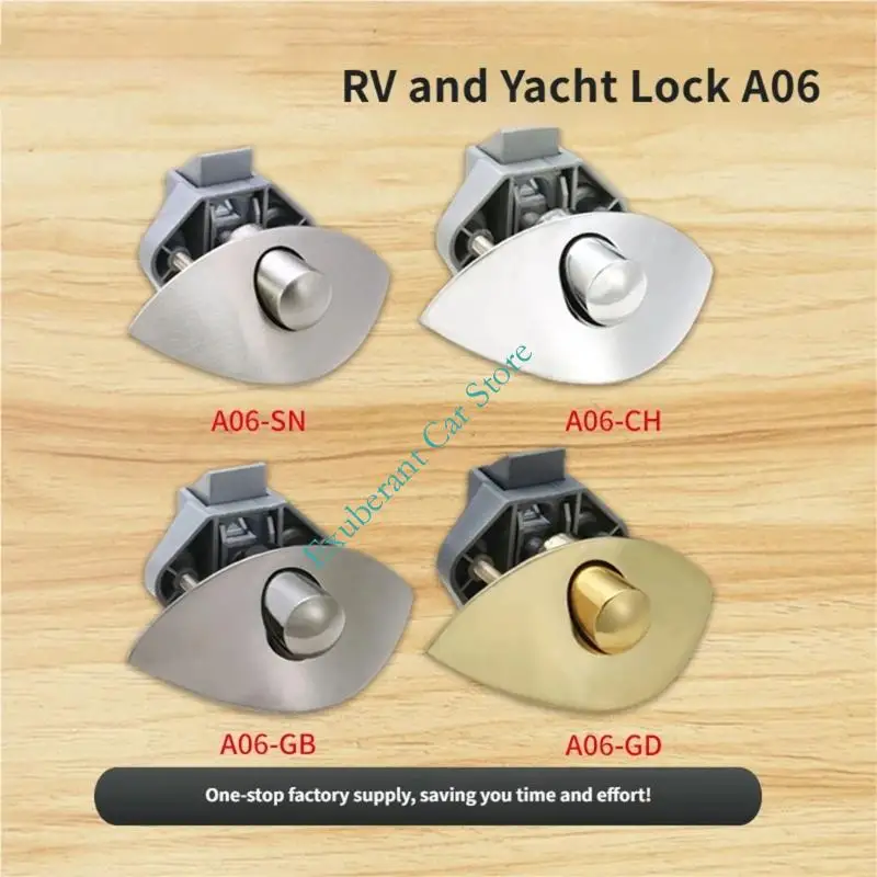 RVs Boats Cabinet Push Button Pull Half Moon Recessed Fitting, Metal and Plastic Hardware for Drawers, Motorhome Cupboards