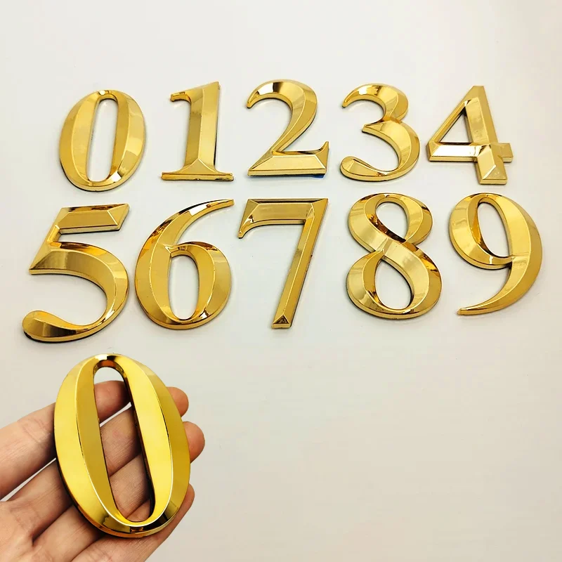 5-7cm Exterior House Numbers Door Number Adhesive Letters Digits Apartment Hotel Residential Number Signs on The Door Exterior