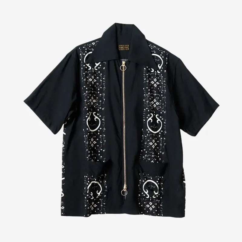 

Kapital Casual Double Zip Printed Short Sleeve Shirt