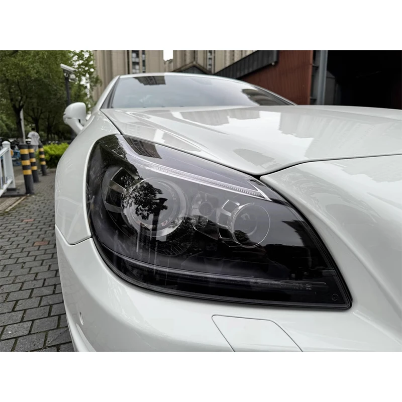 Hot selling：Factory Wholesale -glare Car Headlight Film Dark Black Adhesive Vinyl Car Stickers TPU Ppf Headlight Film
