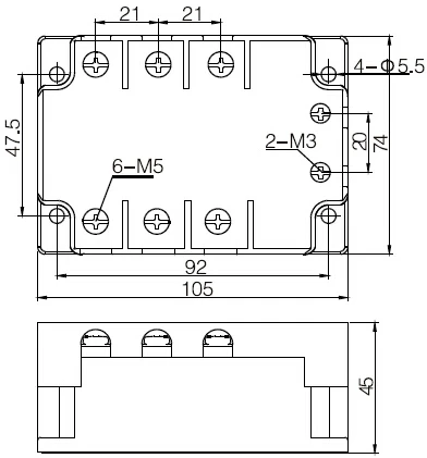 100A 220V three phase solid state relay ssr