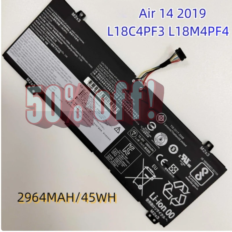 

L18C4PF3 L18M4PF3 L18C4PF4 Laptop Battery For Lenovo IdeaPad S540-14IWL C340-14API Xiaoxin Air14 2019 K3-IWL L18M4PF4