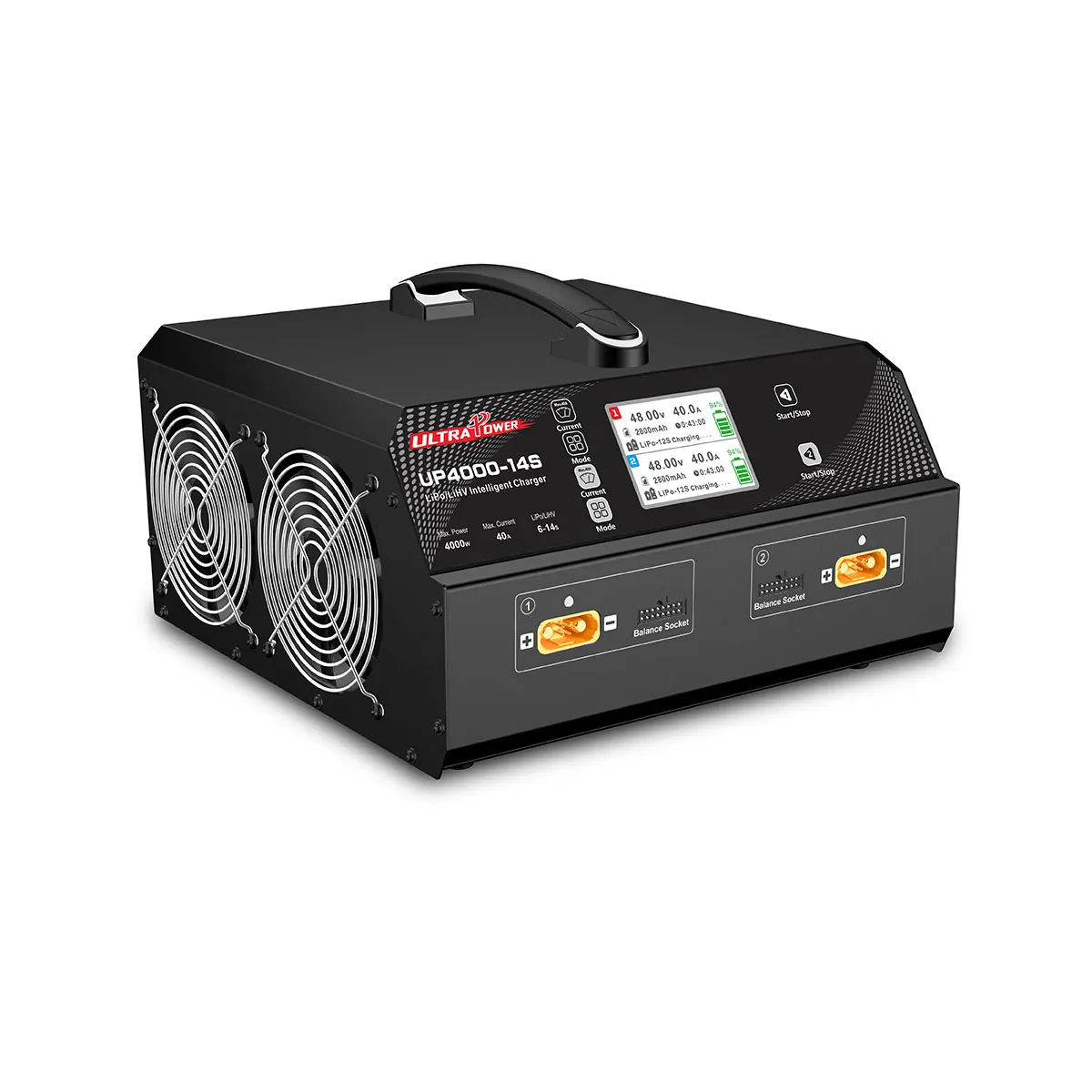 

UltraPower UP4000-14S 40A Быстрое балансное зарядное устройство 14S LiPo Зарядное устройство для аккумуляторов дрона 1800 Вт для БПЛА/Сельскохозяйственных дронов