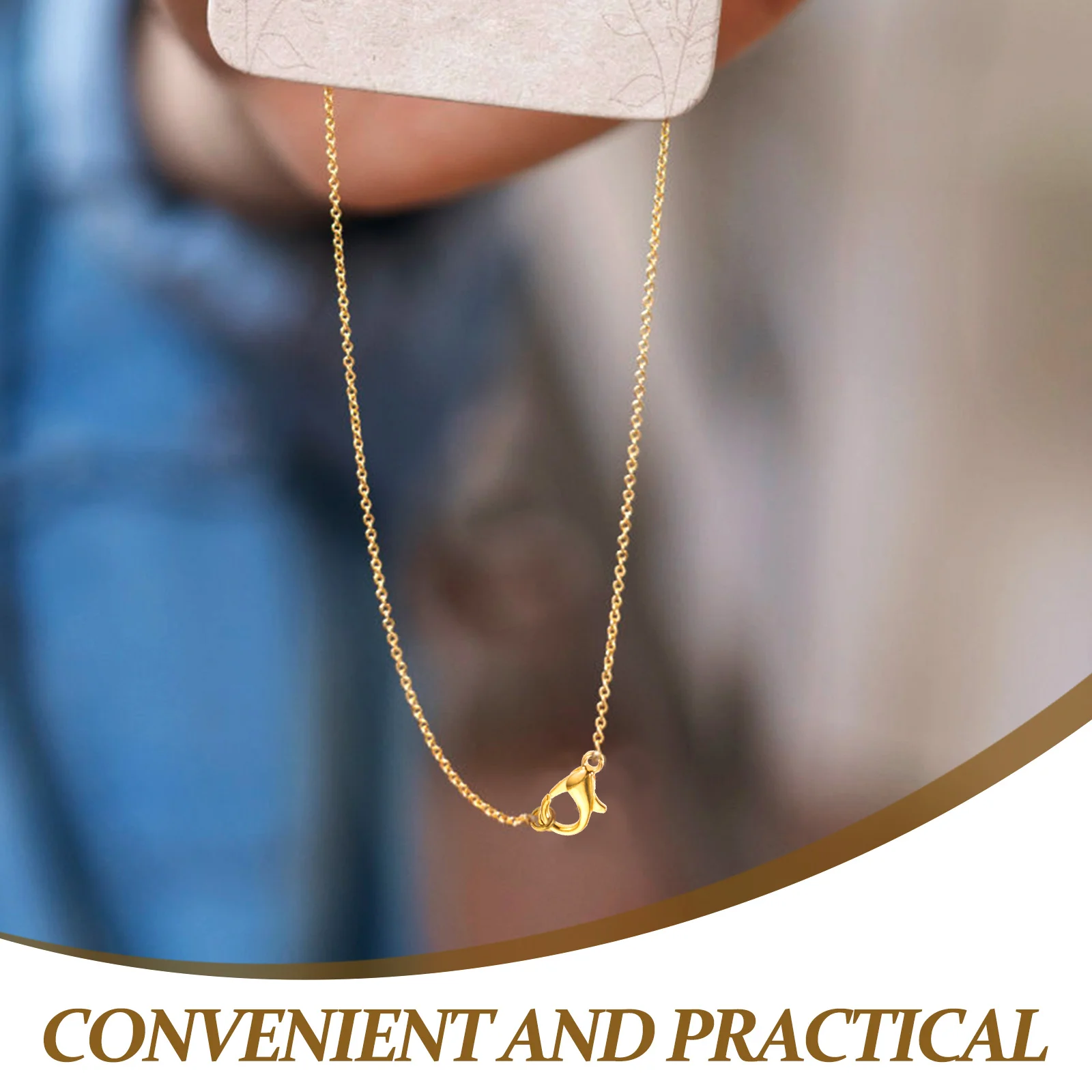 

Iron Alloy Chains for Handmade Jewelry DIY Craft Tools Smooth Wear resistant Practical Bracelet Necklace Accessories Lobster