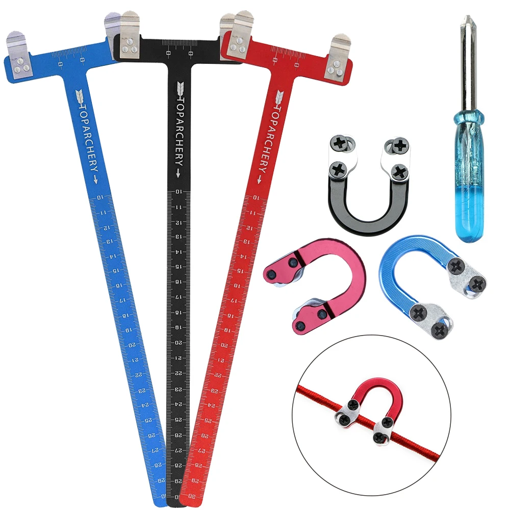 Tiro con l'arco in lega di alluminio T-Square Righello D-ring Bow Release Gesp Aid per arco composto Tiro di precisione Accessori da caccia