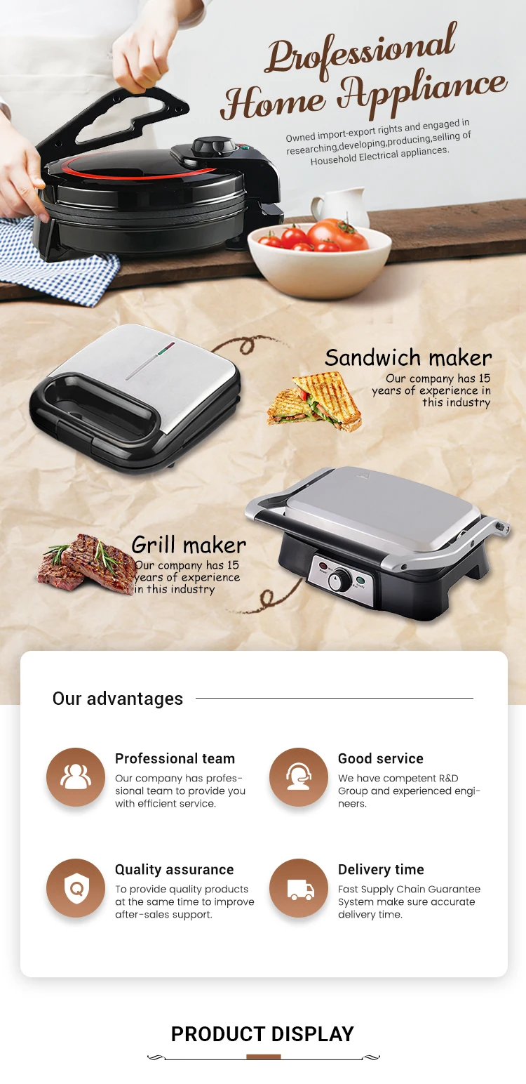 1200W Adjustable Temperature Control Pancak Crepe Machine Roti Maker Electric With Thermostat Knob - Image 6