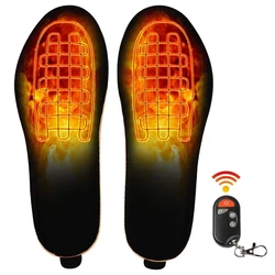 USB Rechargeable Heated Shoe Insoles with 3 Heat Settings Thermal Insoles Wireless Foot Warmer for Women and Men