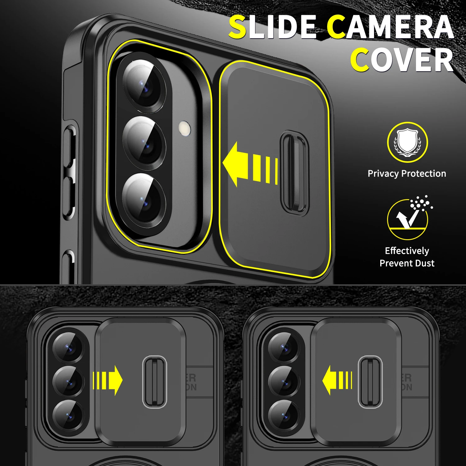 Strong Protecive Lens Cover Phone Case for Samsung Galaxy A17 5G S25 FE A16 A36 A56 A55 A35 A15 S24 Ultra S22 Plus S23 S21