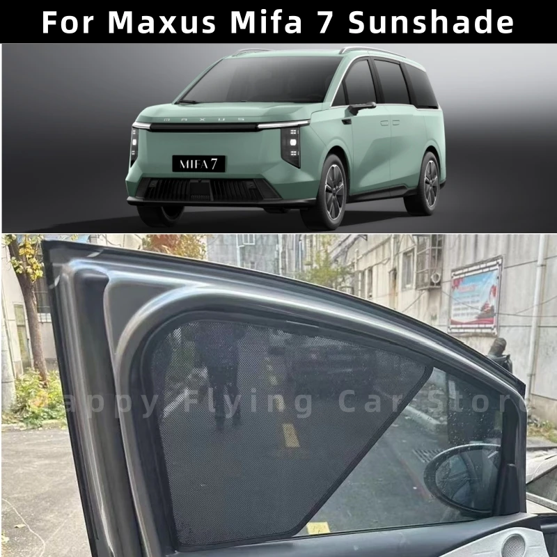 Suitable for MAXUS MIFA 7 car window sunshade,front and side door sun baffle,mesh curtain