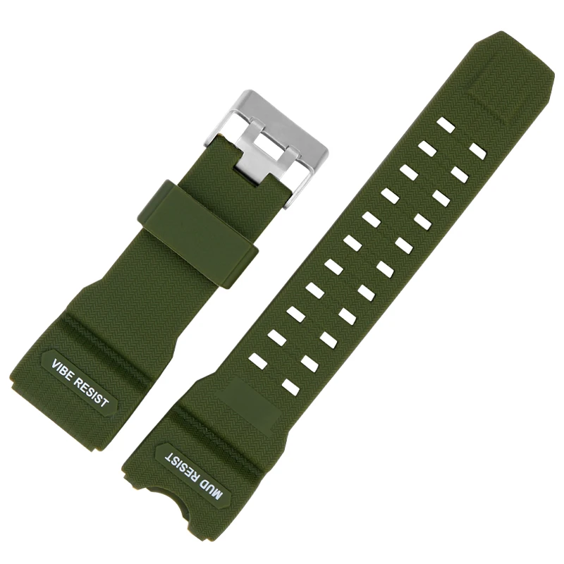 For Casio G-SHOCK Big Mud King Series Army Green Khaki Replace Watchband GWG-1000 Resin Silicone Strap Men\'s Accessories