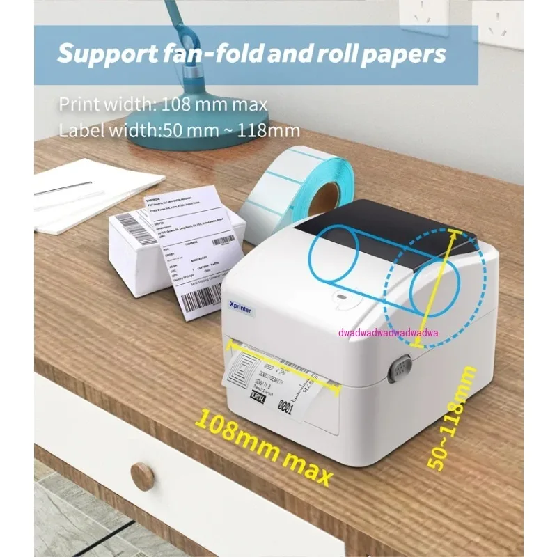 دعم 25 مللي متر-108 مللي متر تسمية الشحن طابعة Express Waybill EPacket رمز الاستجابة السريعة Xprinter 420B طابعة حرارية للملصقات طابعة باركود