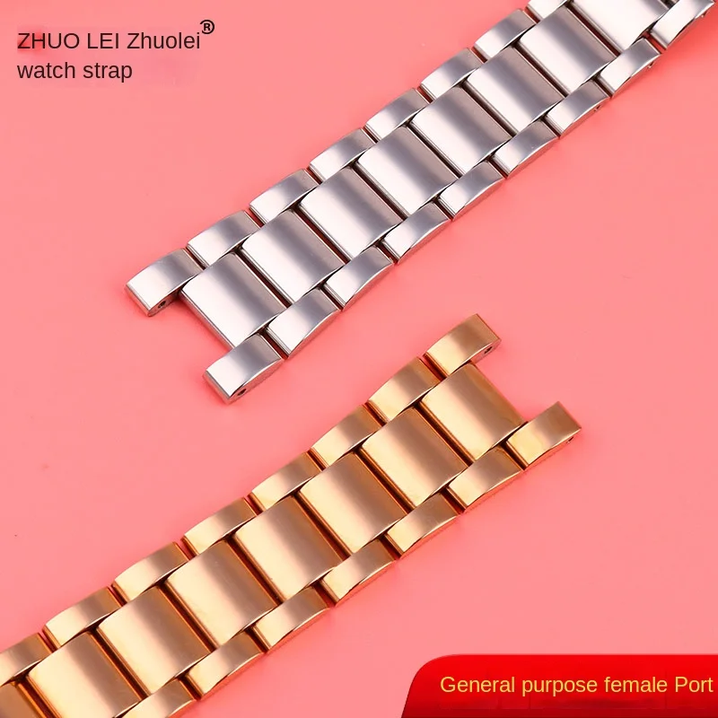 Notch Stainless steel Strap for Rossini GC Watch Women\'s Belt Rose gold WatchBand Bracelet 16*8mm 18*10mm 20*11mm Send screws