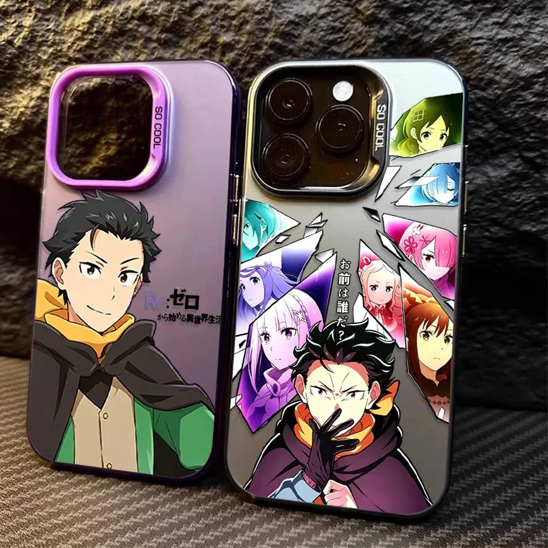 Hot Anime Re0 NATSUKI SUBARU Cool Phone Case for iPhone 12 17 Air Pro Max 16 15 11 14 13 Pro Max XS X XR Plus 8 7 SE 2020 Cover