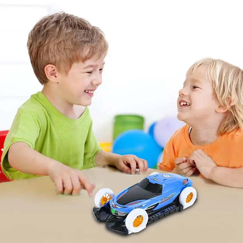 Electric Car For Kids 360 Degree Rotating Light Up Toys Car Toys With Music Colorful Small RC Drift Car Light Bright Toy For