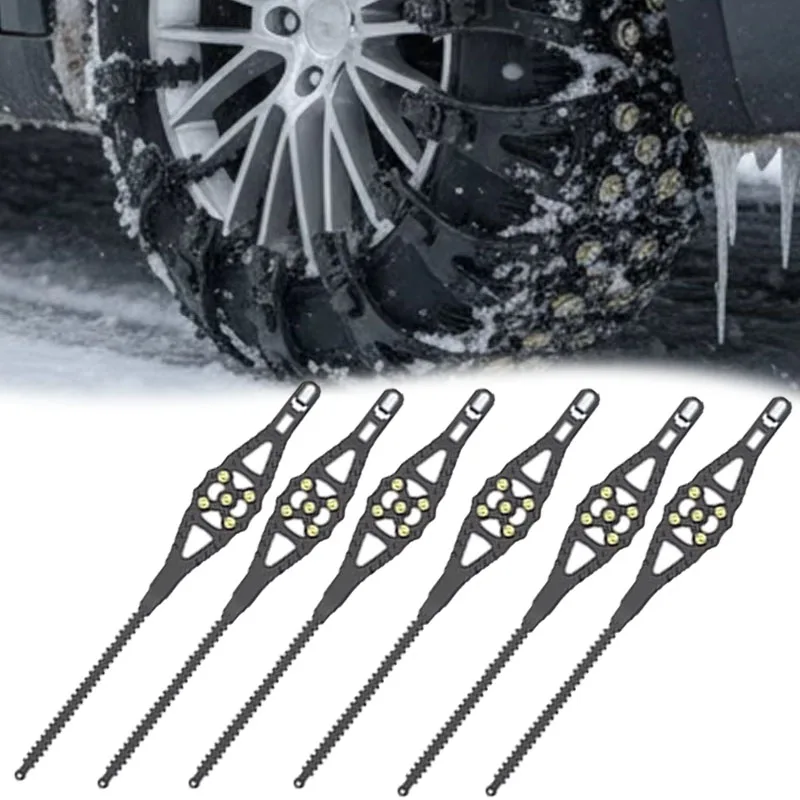 1/5/10PCS Schnell Installieren Reifen Ketten Universal Auto SUV Winter Sicherheit Fishbone Muster Anti Skid ketten für Eis Schnee Straße