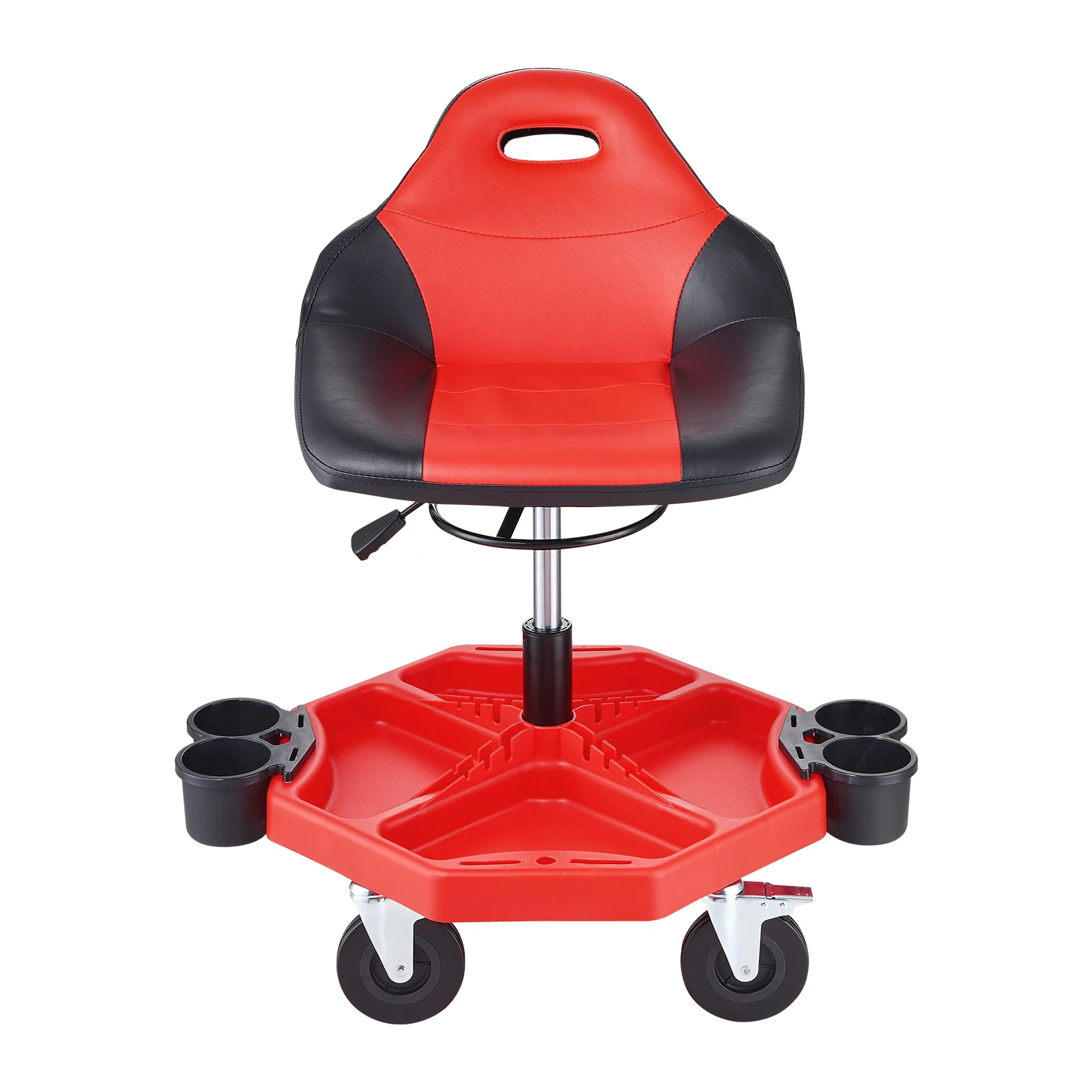 

Rolling Garage Stool 300LBS Adjustable Mechanic Work Shop Seat W Casters