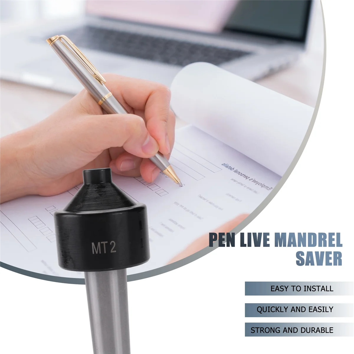 Caneta de torneamento torno, economizador de mandril vivo para carpintaria, cone morse mt2, centro de fígado