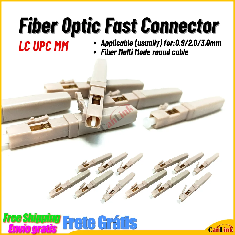 

LC UPC Multimode quick connector LC MM Fiber Optic Quick Connectors Adapter For FTTH 0.9/2.0/3.0Mm Fiber Fast Connectors