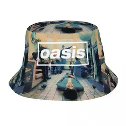 Rock Band Logo British Music Albums Bucket Hat Beach Vacation Getaway Headwear Merch O-Oasis Fisherman Caps Women Ispoti Cap