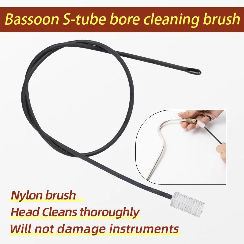 Bassoon Clarinet S Tube Cleaning Brush Bent Neck Brush Cleaning Brush Saliva Brush Maintenance Inner Tube Brush Musical Instrument Tool