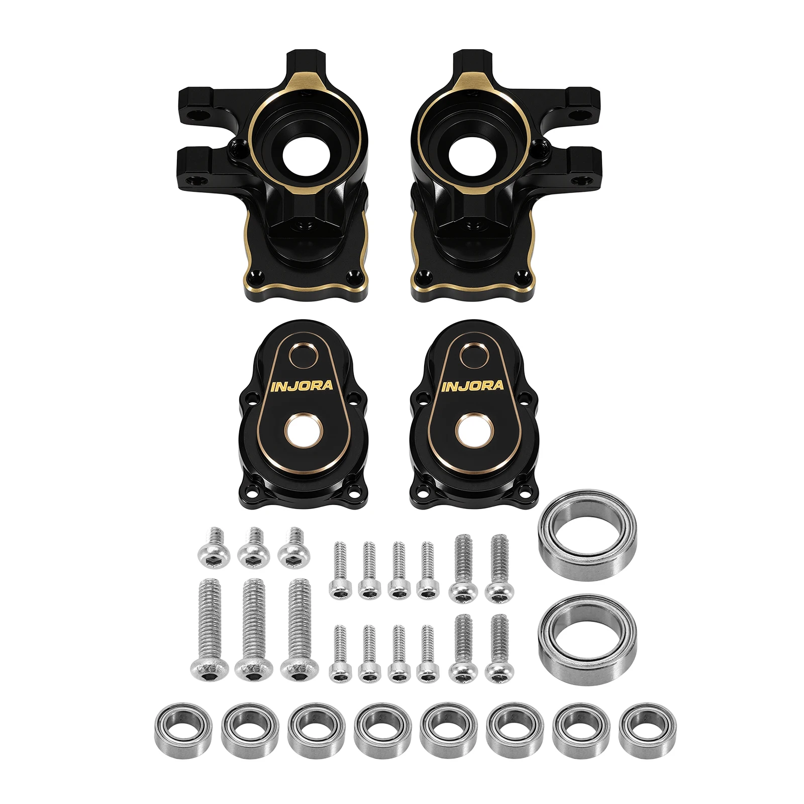 

Black Brass Steering Knuckles Set for INJORA TRX4M +5mm Diamond Portal Axle