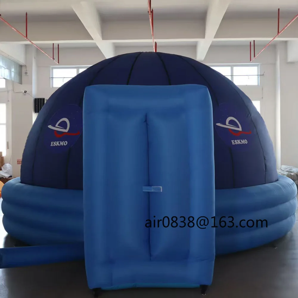 Niebieski Nadmuchiwany Planetarium Kopułowy Projekcyjny Nadmuchiwany Namiot Kino Planetarium Nadmuchiwane Planetarium Kopuła Geodezyjna Kino Domowe