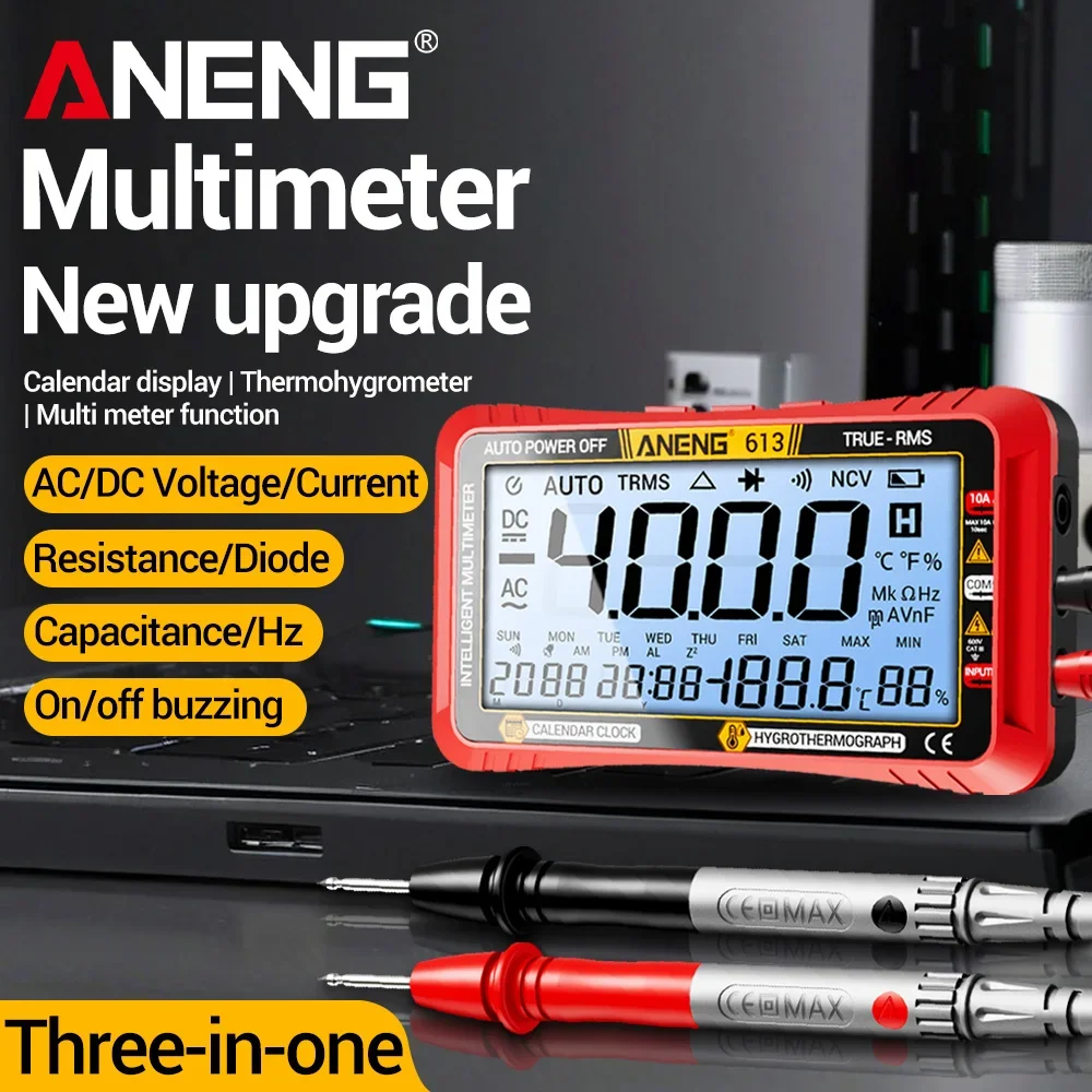 

ANENG 613 Smart Multimeter Real-time Power-off Measuring Tester AC/DC Ammeter Voltmeter 4000 Count Digital Multimetro Test Tools