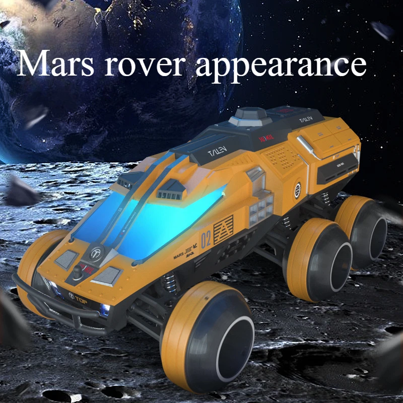 New 2.4G RC Car, Six-wheeled Soft Bullet Design Space Mars Exploration Vehicle, Hidden Lifting Turret, Water Bomb Remote Firing