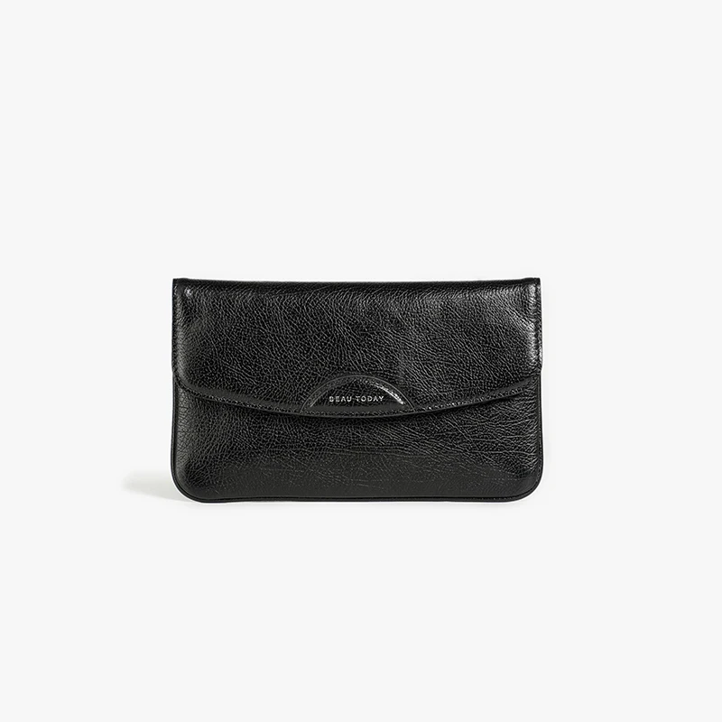 BEAUTODAY Shoulder Bags Women Genuine Cow Leather  Solid Color Flap Pocket Retro Ladies Corssbody Bag Handmade 60015