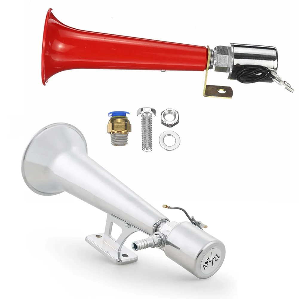 

Car Truck Air For Horn 120dB 450Hz Rustproof Iron Plastic Dual Tone Whistle with Bracket and Hardware 12V 24V Compatible