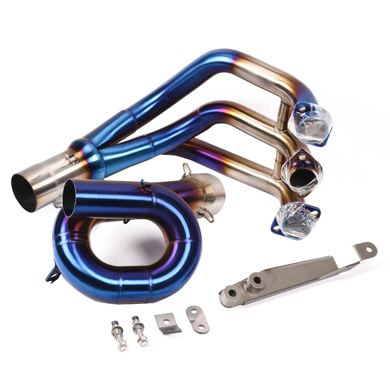 الانزلاق على ل XSR 900 FZ09 MT MT09 MT-09 FZ-09 XSR900 نظام الجبهة رابط دراجة نارية العادم الأنابيب 51 مللي متر الهروب