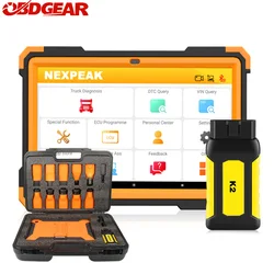 NEXPEAK K2 Heavy Duty Truck Diagnostic Tools  Diesel OBD Scanner Full System Data Analysis ECU Reset Mileage Adjustment/DPF/ABS