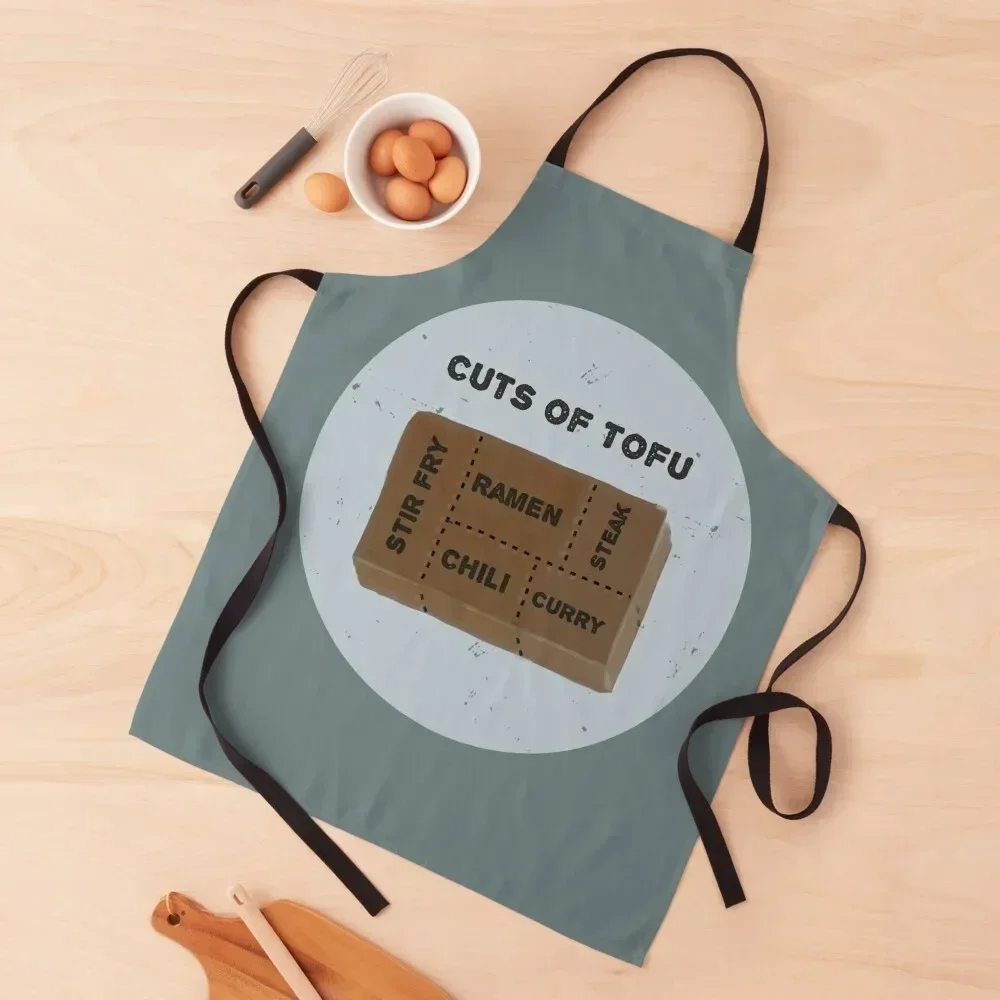 CUTS OF TOFU shirts Apron kitchen clothes for men kitchen clothes Chef jacket men Apron