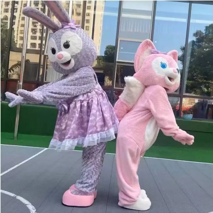 Duffy LinaBell StellaLou Mascot Costume Disney Cartoon Doll Fox Bunny Cosplay Suit Animal Anime Characters Performance Outfits